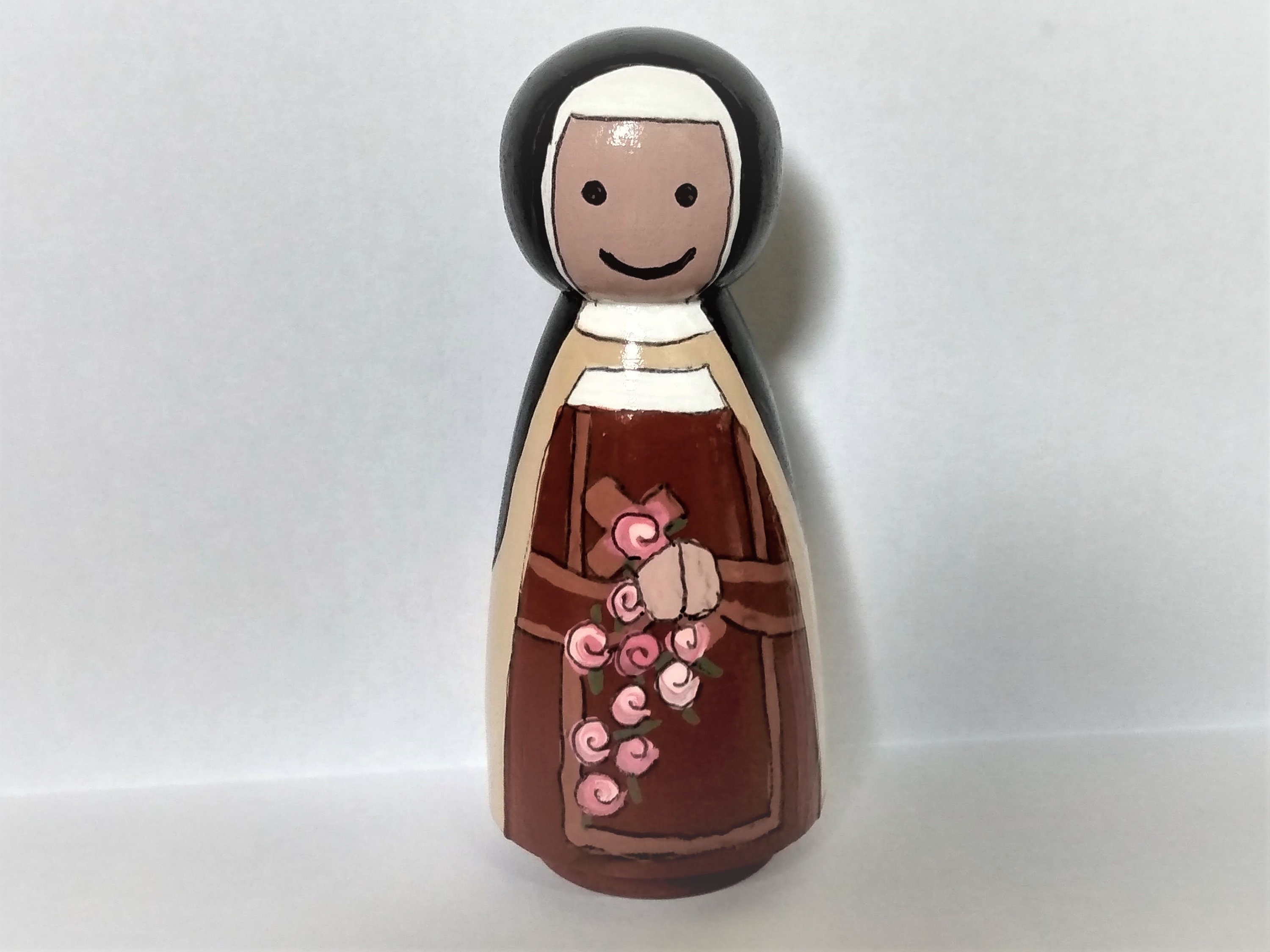 St. Therese Peg Doll Catholic Peg Doll Saint Peg Doll St. | Etsy