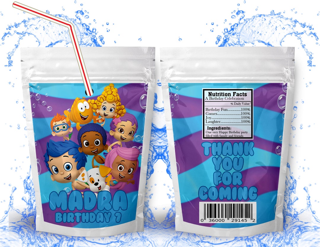 Bubble Guppies Capri Sun, Bubble Guppies Juice Pouch Design DIGITAL