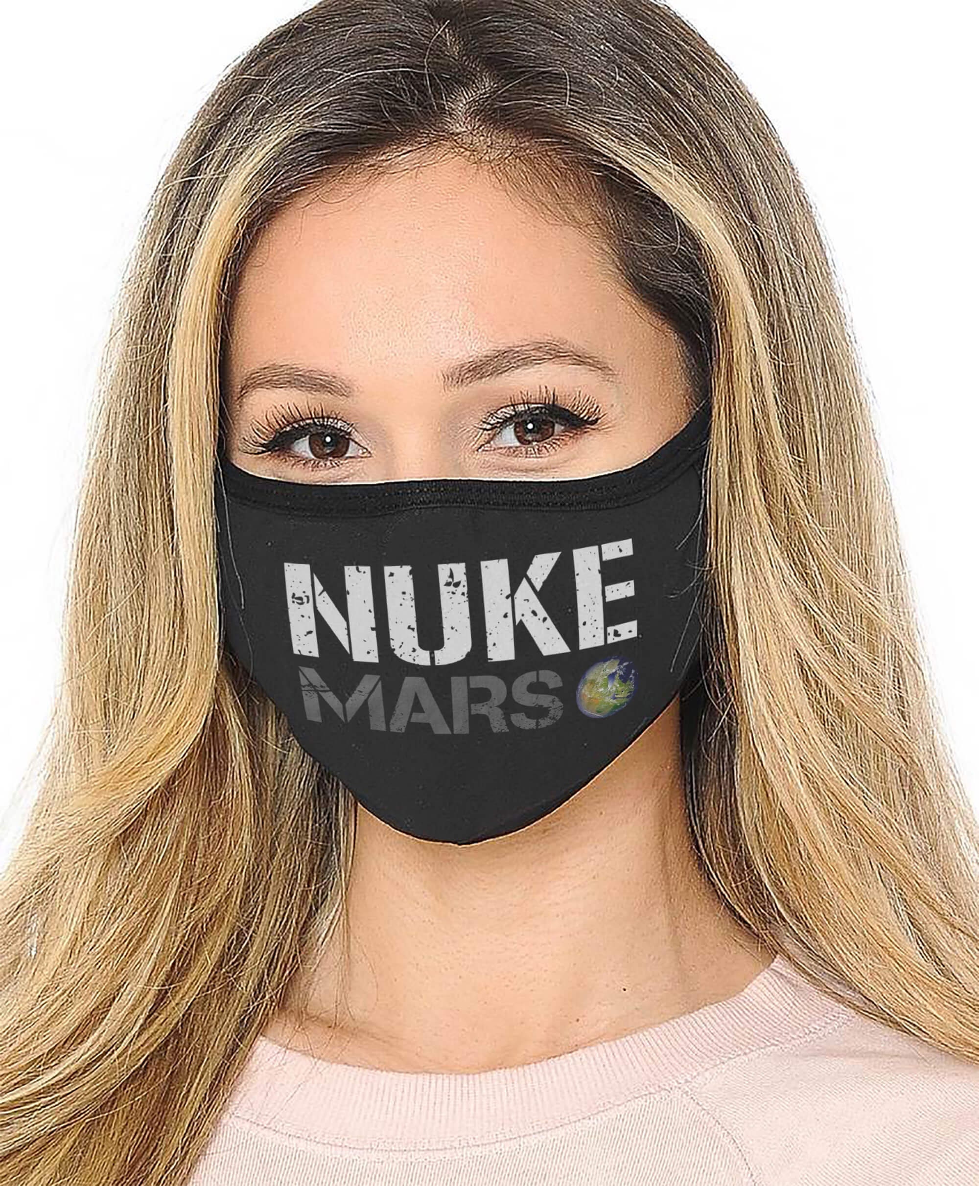 Nuke Mars Mask Mars Face Mask Elon Musk Occupy Mars Mask Etsy