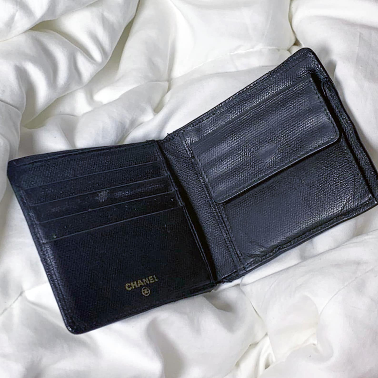 CHANEL Y2K Men's Bifold Wallet Chanel Double CC Vintage Etsy