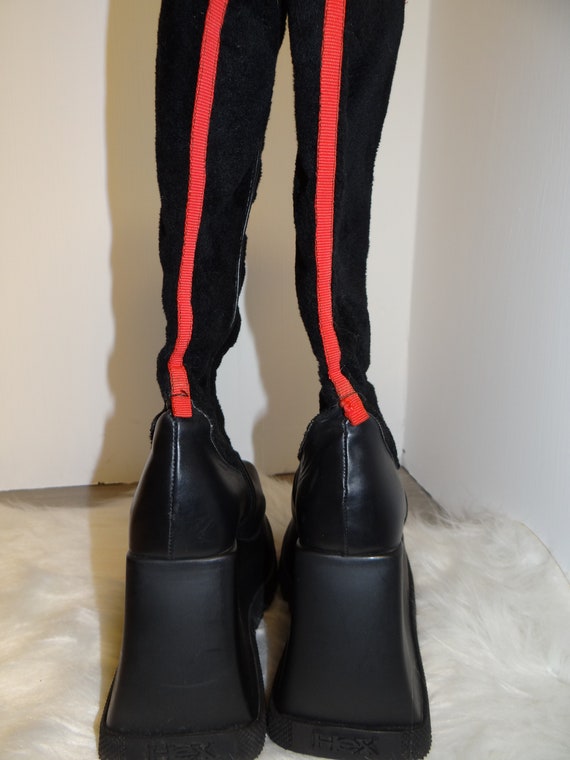 Original Vintage Rare Leather HEX Boots 90's exellent - Etsy België