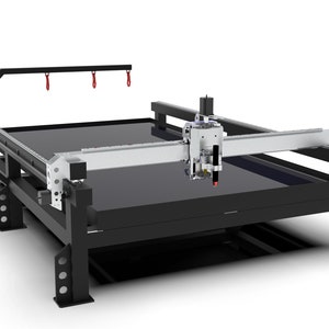Progetto digitale di grandi dimensioni (2500x1250) Plasma CNC con opzione di fresatura per fai-da-te. Pronto per il rimodellamento per spazi di lavoro più grandi.