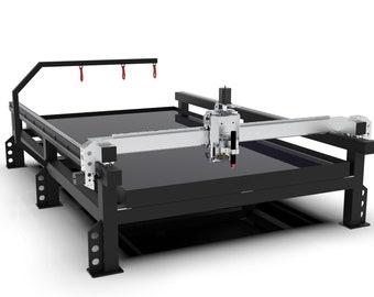 Proyecto digital de gran tamaño (2500x1250) CNC Plasma con opción de fresado para bricolaje. Listo para remodelar para un espacio de trabajo más grande.