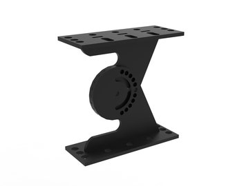 Mango con ajuste de ángulo. Sistema de 16mm. Diseño digital listo para corte láser a partir de una placa de 8 mm. 255mm de alto