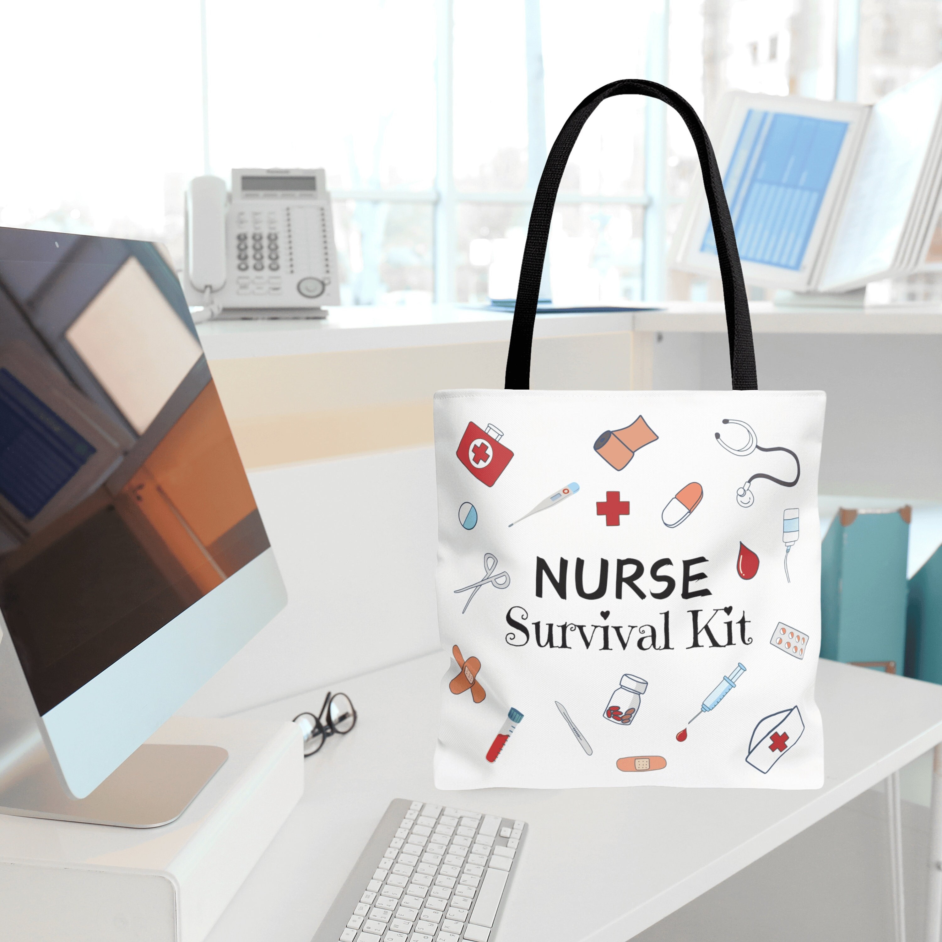 Krankenschwestertasche – Waschbare Kosmetiktasche Mit Lustigen Sprüchen, 23,5 X 17 Cm, Perfekt Für RN, Studenten Oder Als Geschenk