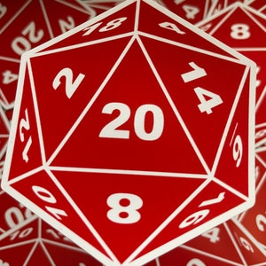 D20 magnet | 20 sided dice magnet