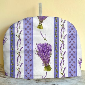 Lavender Stripes Tea Cozy, Provence Collection, Tea Cosy for Teapot, Mothers Day gift,  New Home gift, Mum gift, S, M, L, XL sizes