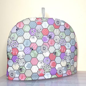 Colourful Honeycomb Tea Cozy, Tea lover gift, New Home gift, Bee Tea Cosy for Teapot,  Mum gift, S, M, L, XL sizes
