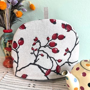 Hagebutte Teewärmer, Teewärmer für Teekanne, Wild Rose, Muttertagsgeschenk, neues Zuhause Geschenk, Mama Geschenk, Größen S, M, L, XL