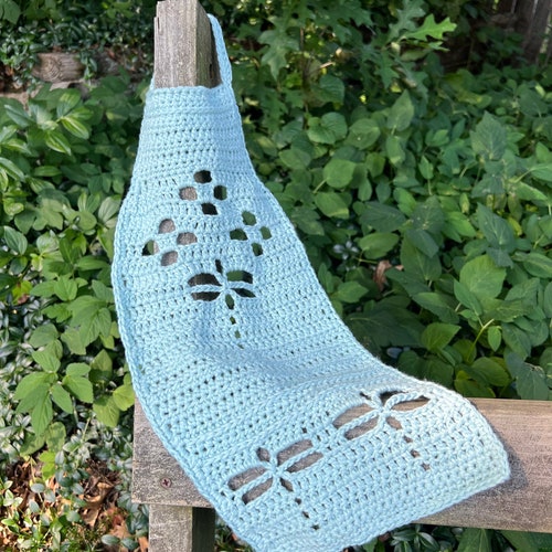 Dragonfly Decorative Hand Towel Crochet PATTERN