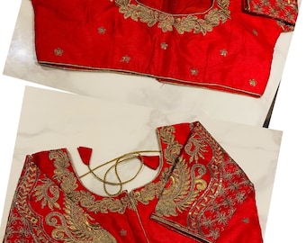 Silk Ready made blouse,saree blouse, red maroon ready to wear blouse, Indian clothing ,stitched blouse,plain readymade blouse,sari blouse