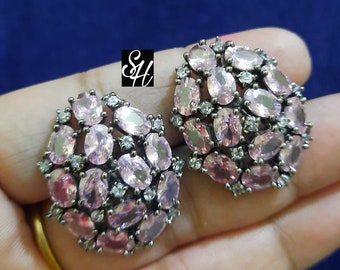 Pretty American diamond earrings,Cubic zirconia earrings, Stud,Tops,Gift,Party wear earrings