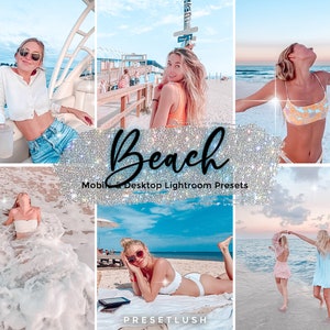 3 Beach Lightroom Mobile and Desktop Presets, Tropical Beach Presets, Summer Presets, Beach Presets, Beach Travel Light Room Presets