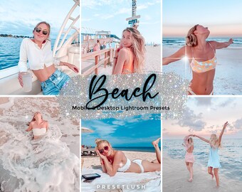 3 Tropical Beach Lightroom Presets: Mobile & Desktop (3 DNG/XMP Files)