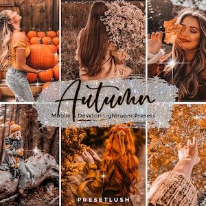 3 Autumn Presets for Mobile and Desktop, Fall Lightroom Presets, Autumn Presets, Bohemian Filters, Natural Boho Outdoor Fall Presets