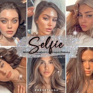 10 Insta Selfie Lightroom Mobile & Desktop Preset, Selfie Lightroom Preset, Vivid Selfie Preset, Influencers Preset, Soft Skin Makeup Preset
