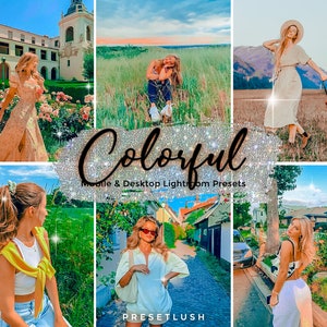 10 Bunte Lightroom Presets für Mobile und Desktop, Hoher Kontrast Scharfe Presets, Pop Color Filter Presets, Lebendige Boho Outdoor Preset