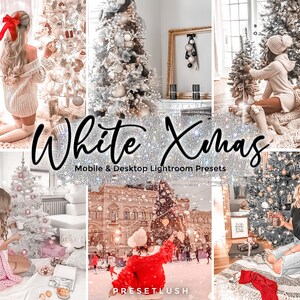 3 White Christmas Lightroom Mobile and Desktop Presets, White Xmas Lightroom Presets, Christmas Presets, Winter Preset, Blogger Presets