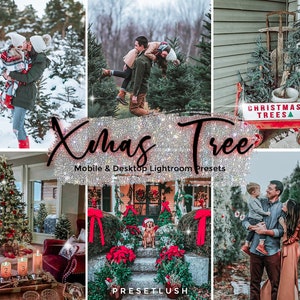 3 Xmas Tree Mobile and Desktop Lightroom Presets, Christmas Tree Presets, Winter Lightroom Preset, Magical Xmas Filters, Boho Presets