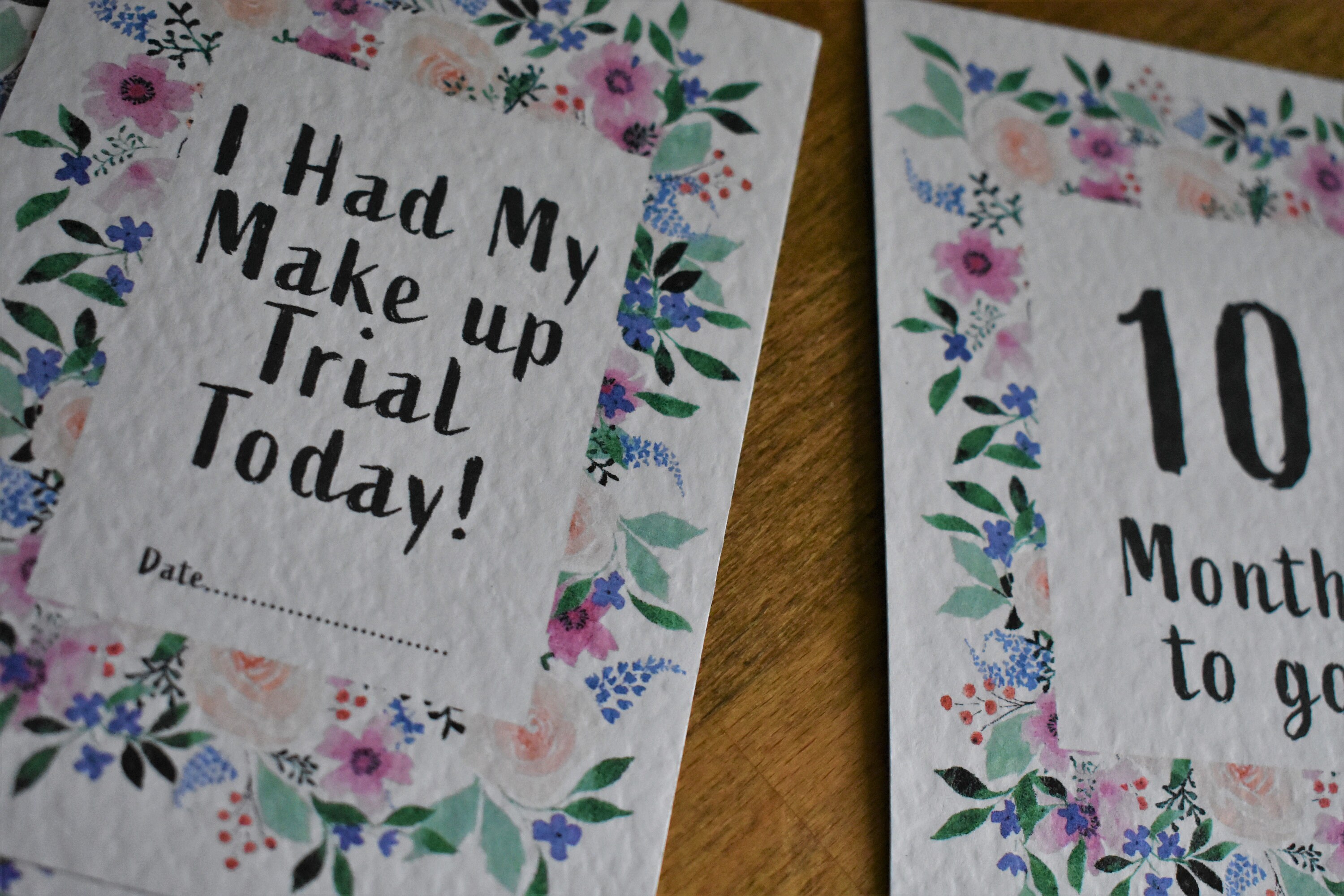 Printable Wedding Milestone Cards Watercolour Flowers | Etsy
