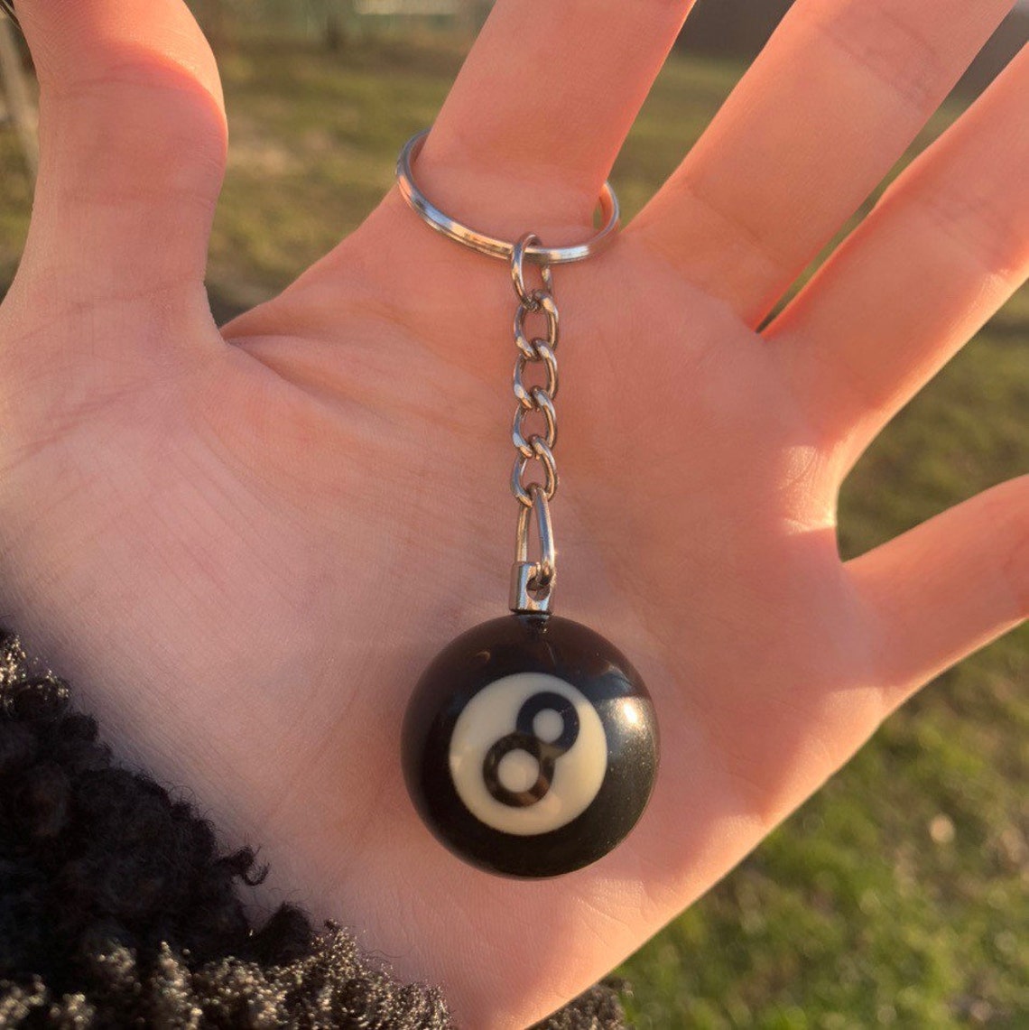 8 Ball Keychain Etsy