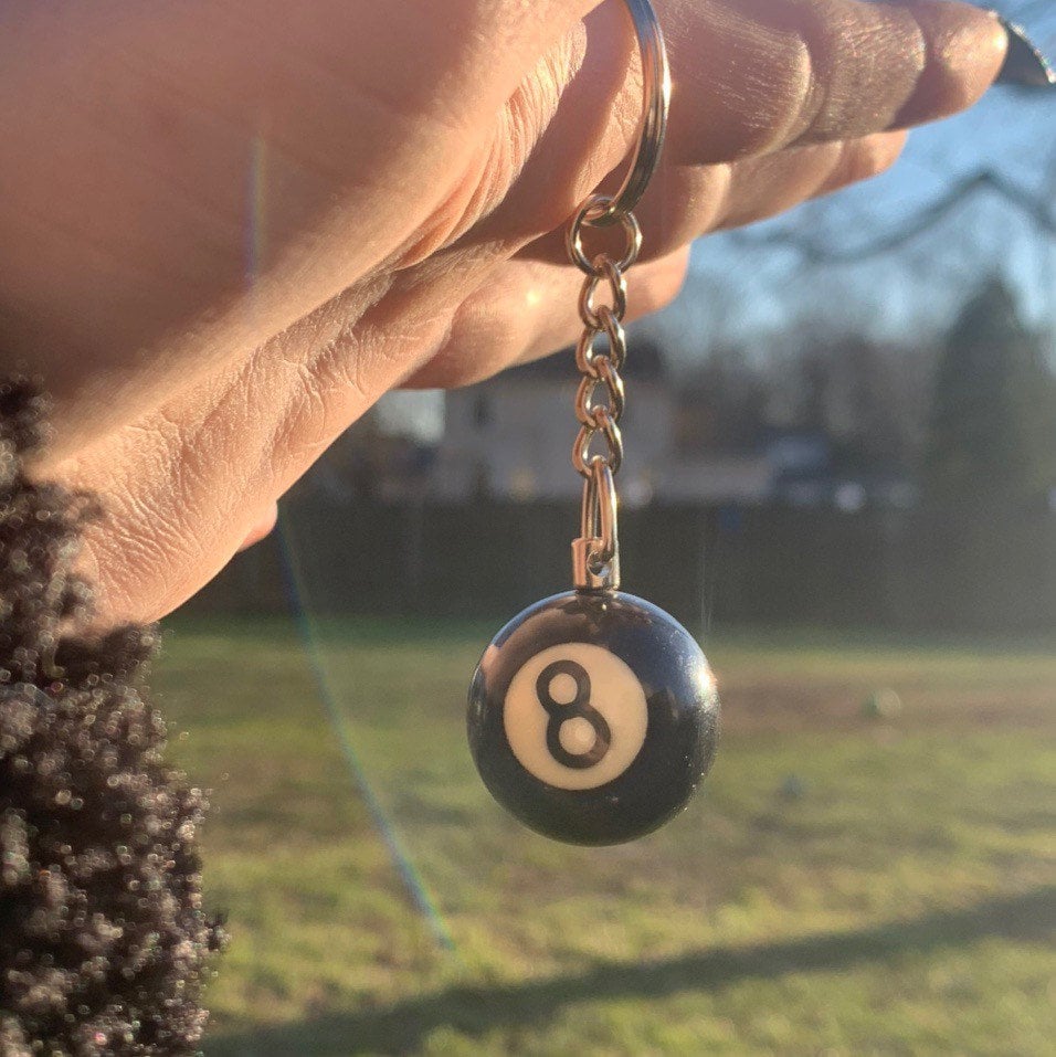 8 Ball Keychain | Etsy
