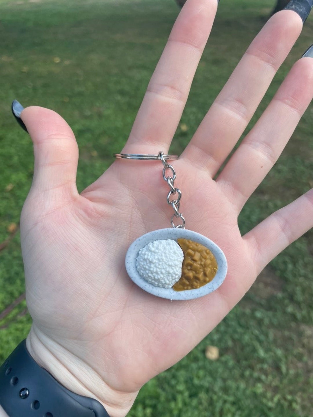 Japanese Food Eraser Keychains Curry & Rice Platter Etsy