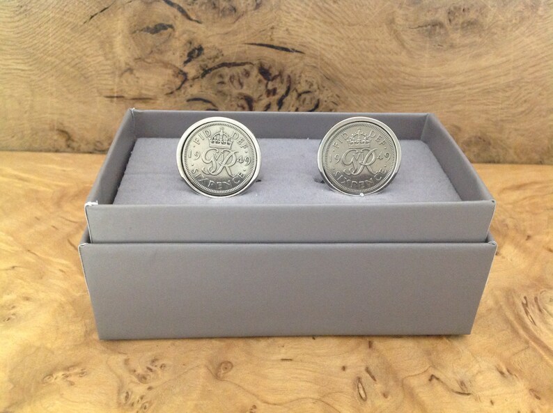 1949 Sixpence Cufflinks