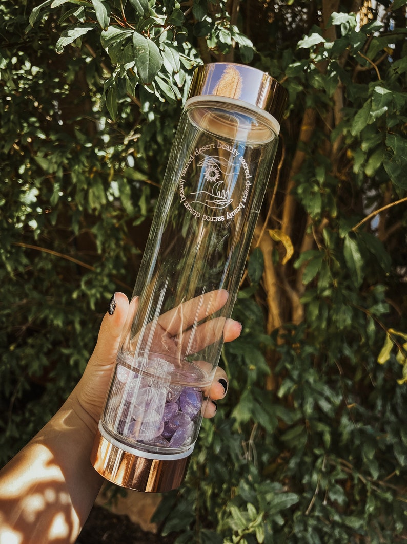 Crystal Healing Water Bottle Etsy