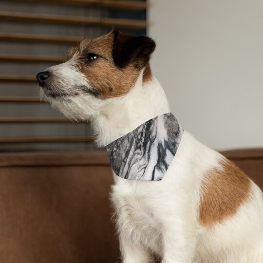 Disover Pet Bandana Marble Pattern Dog Neckwear Collar