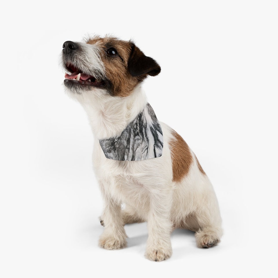 Discover Pet Bandana Marble Pattern Dog Neckwear Collar