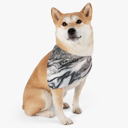 Disover Pet Bandana Marble Pattern Dog Neckwear Collar