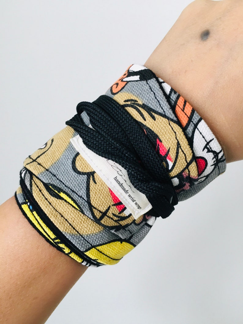 Canvas Crossfit wrist wrap Tweety. Crossfit weightlifting Etsy