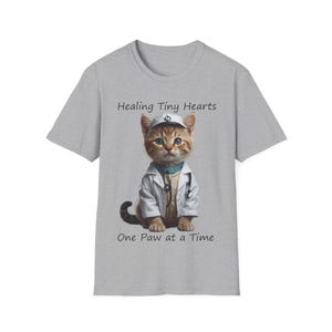 Doctor Cat Love Unisex Softstyle T-Shirt, Doctor Kitten Mama Cat Tee, Cute Cat Lover Gift, Funny Cat Owner Shirt