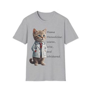 Doctor Cat Love Unisex Softstyle T-Shirt, Doctor Kitten Mama Cat Tee, Cute Cat Lover Gift, Funny Cat Owner Shirt