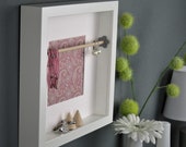 Earrings rings jewelry bracelets necklaces frame wood organizer storage tray holder unique handmade gift