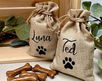 Dog Treat Bag, Personalised Pet Bag, Dog Training Treat Bag, Doggie Bribe Bag, New Puppy Gift, Named Dog Christmas Stocking Filler Gift