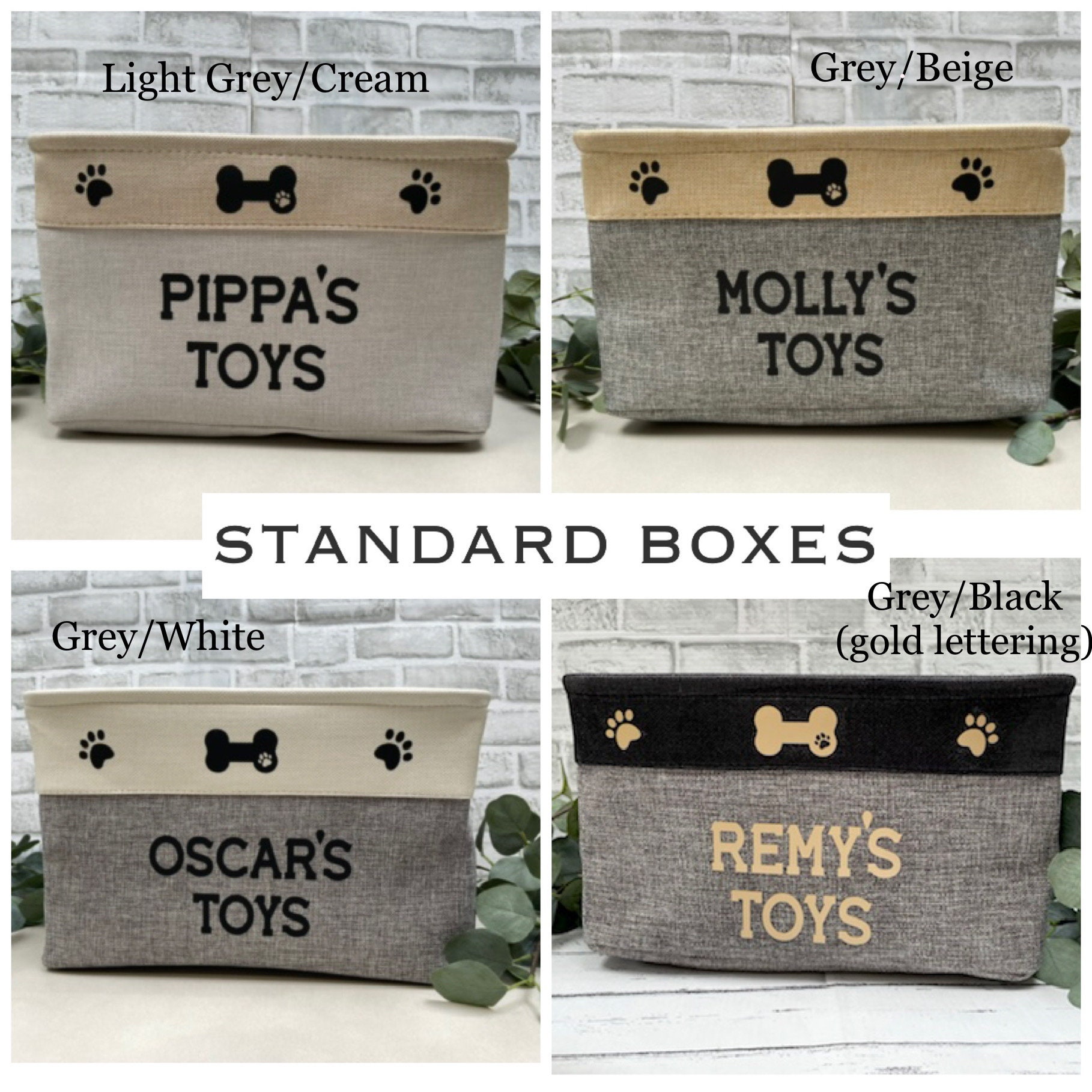 Personalised Dog Toy Box Cat Toys Canvas Storage Basket Pet Etsy UK