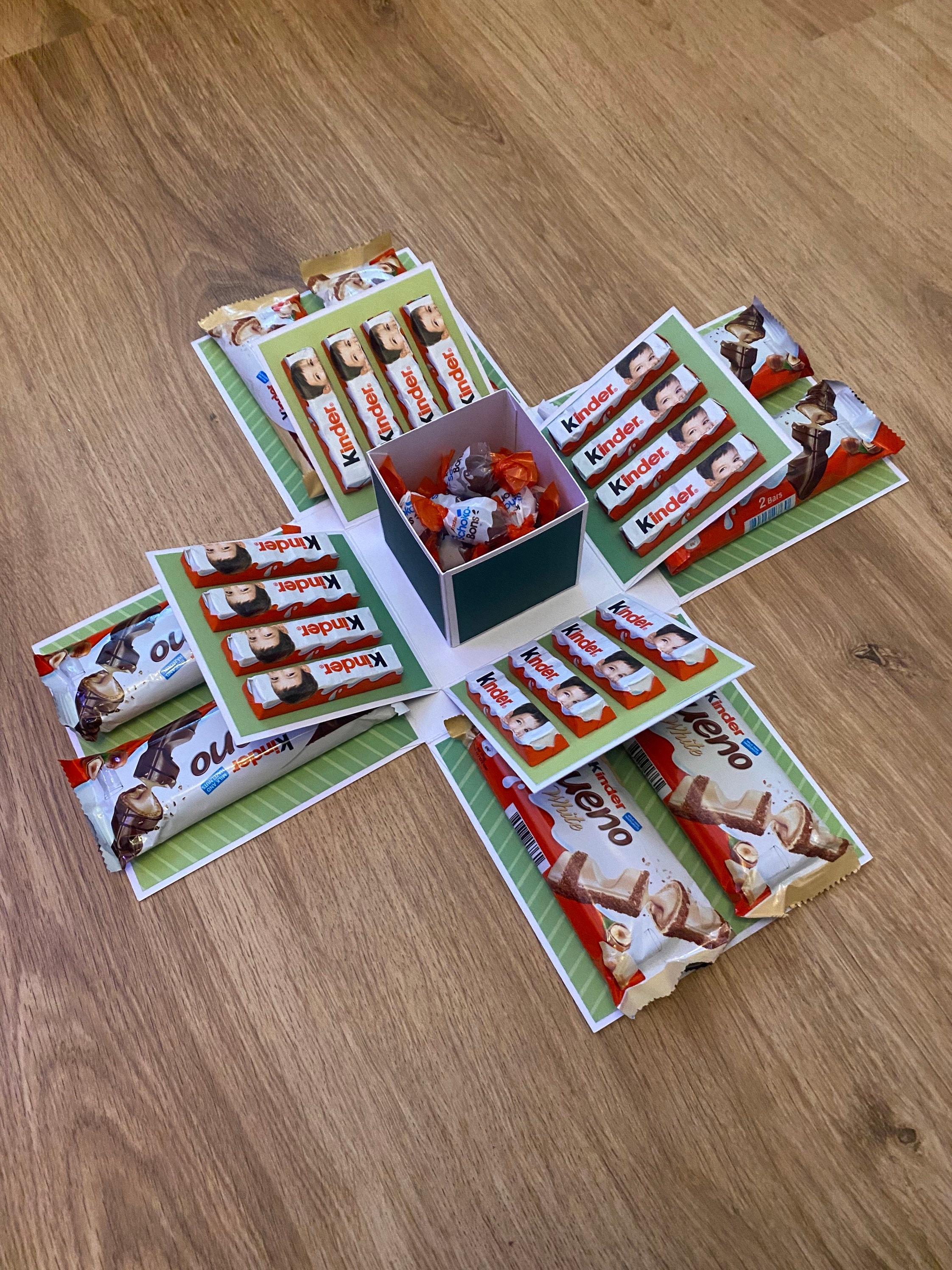 Exploding Chocolate Gift Box Birthday Personalised Kinder Etsy