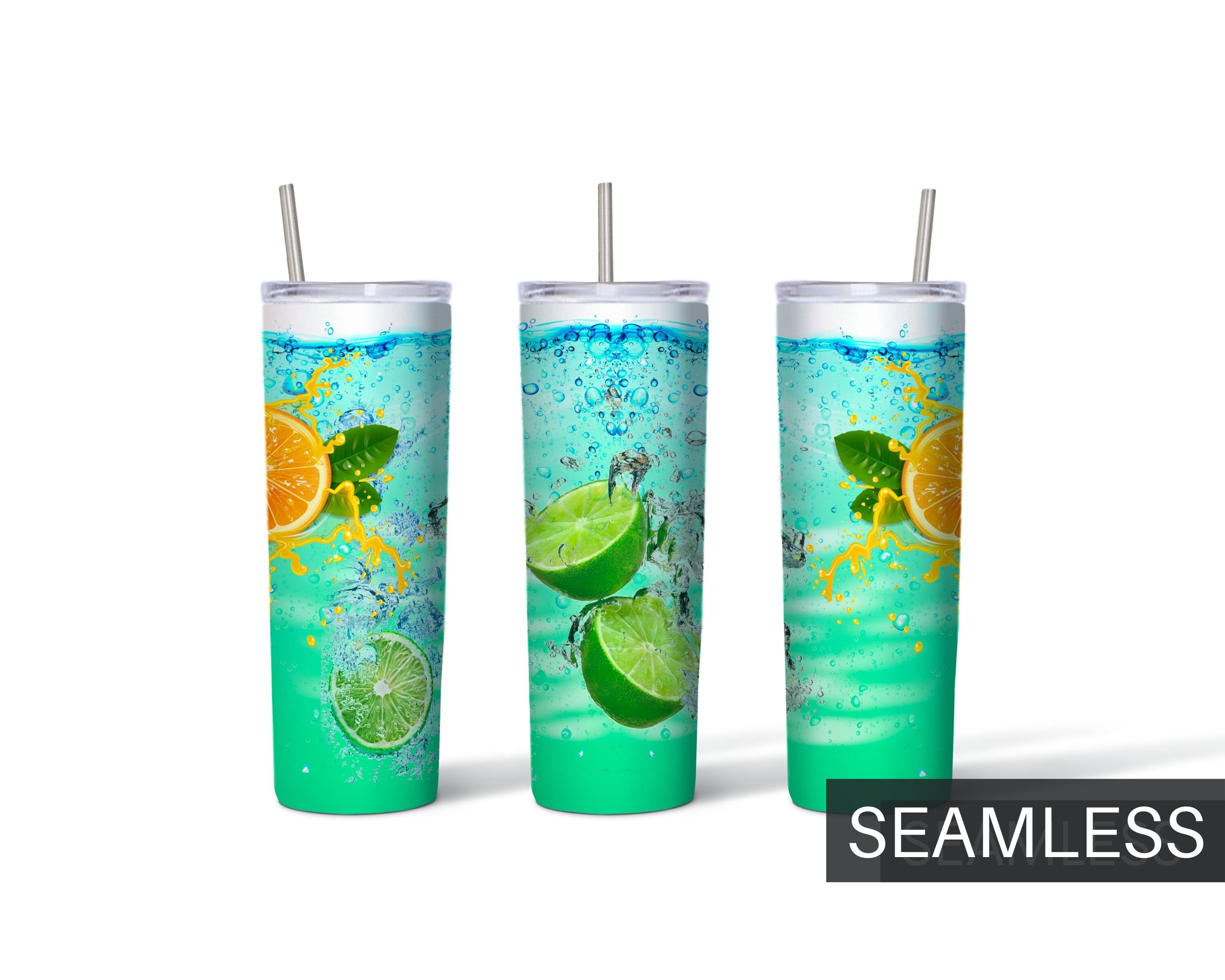 Cocktail Tumbler Sublimation Seamless Pattern Skinny Tumbler Etsy