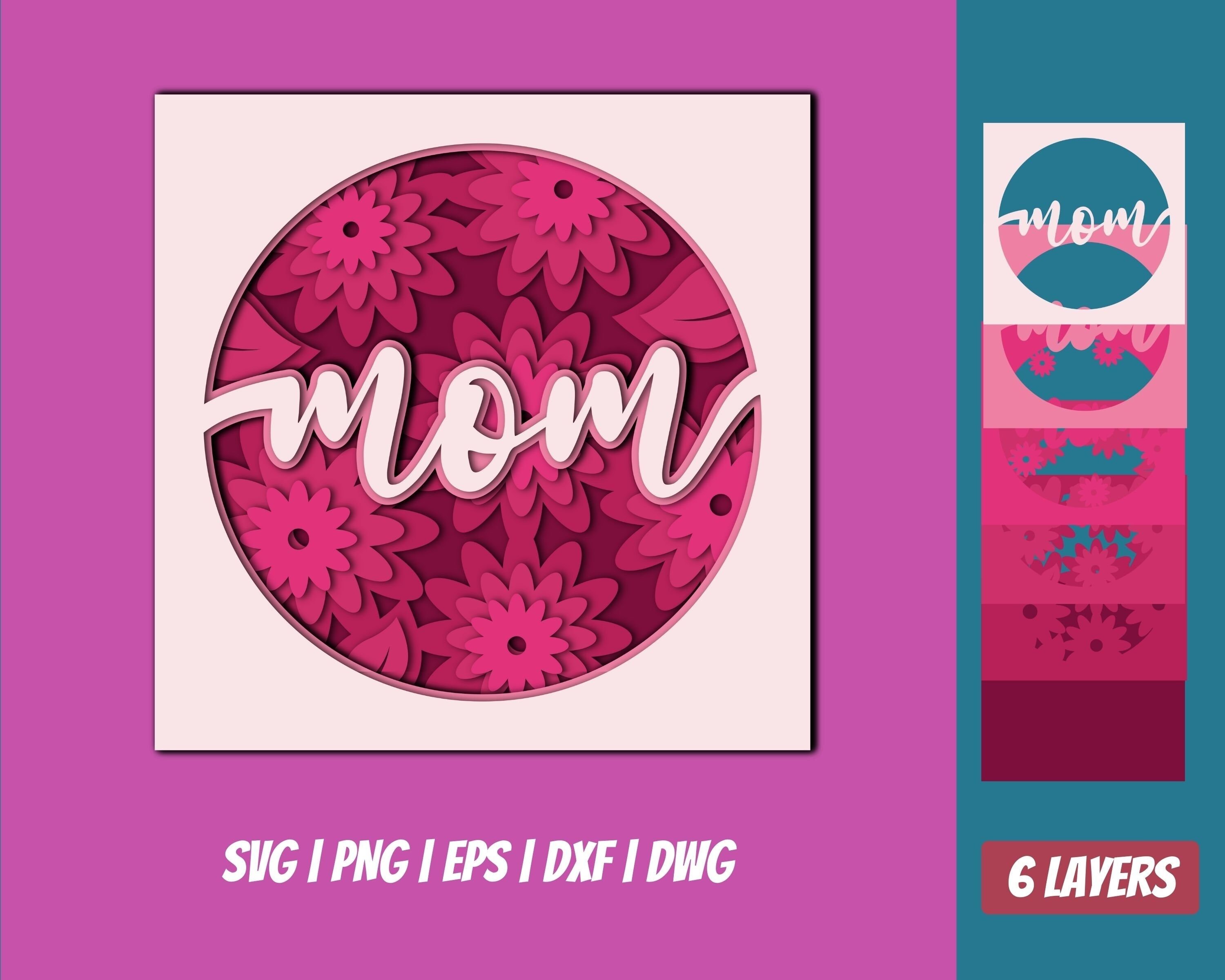 3D Mothers Day Shadow Box Layered SVG Cut Files Instant Etsy UK