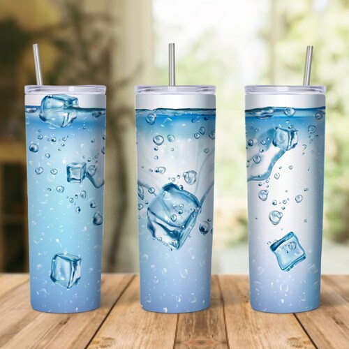20 Oz Skinny Tumbler Sublimation Design Template Beach Ocean Etsy