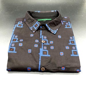 geometric shirt vintage shirt black shirt psychedelic shirt ethnic shirt