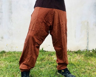 Pantaloni uomo etnico,yoga,boho trousers,pantaloni harem,alladin,pantaloni cotone,cotone grezzo,meditazione