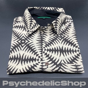 tribal shirt vintage shirt cotton shirt psychedelic shirt men&#39;s shirt