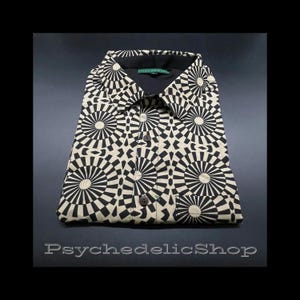geometric shirt men&#39;s shirt cotton shirt vintage shirt black and white shirt ethnic shirt short sleeve shirt