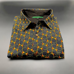 geometric men&#39;s shirt vintage shirt ethnic shirt psychedelic shirt