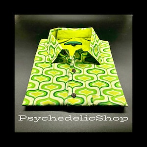 camisa vintage de hombre camisa de algodón camisa floral camisa étnica camisa psicodélica