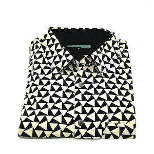 camisa de hombre geométrica étnica camisas vintage ropa urbana étnica ropa de hombre camisa hippie estilo boho camisas de algodón camisas étnicas