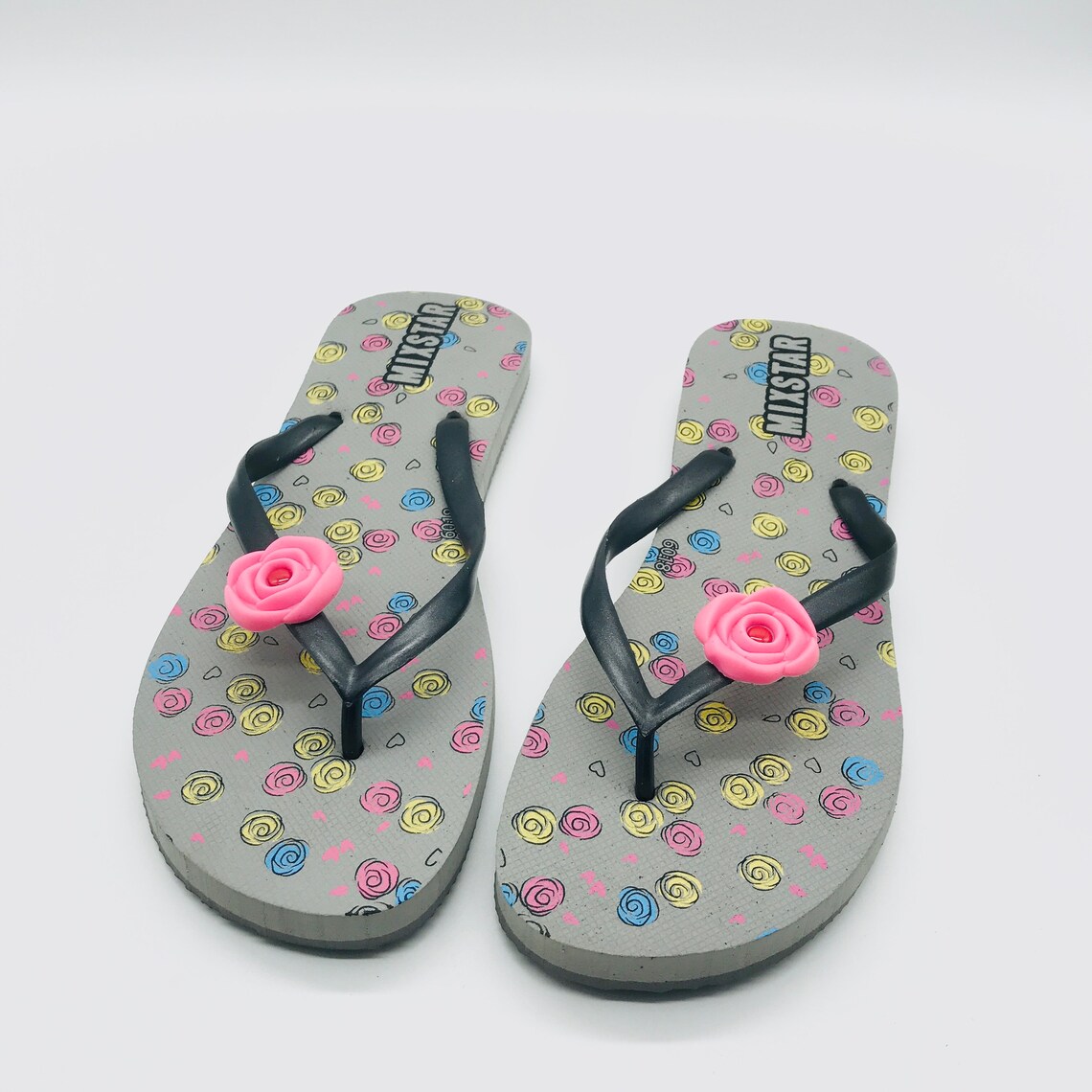 Flip flops rosas rosa chanclas chanclas de goma sandalias Etsy